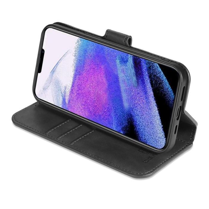 DG.MING - DG.MING iPhone 14 Pro Max Fodral Retro Stil Magnetisk Svart