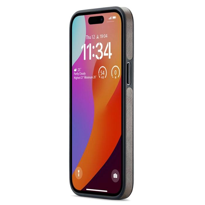 DG.MING - DG.MING iPhone 14 Pro Max Skal Logo View PU Läder - Kaffe