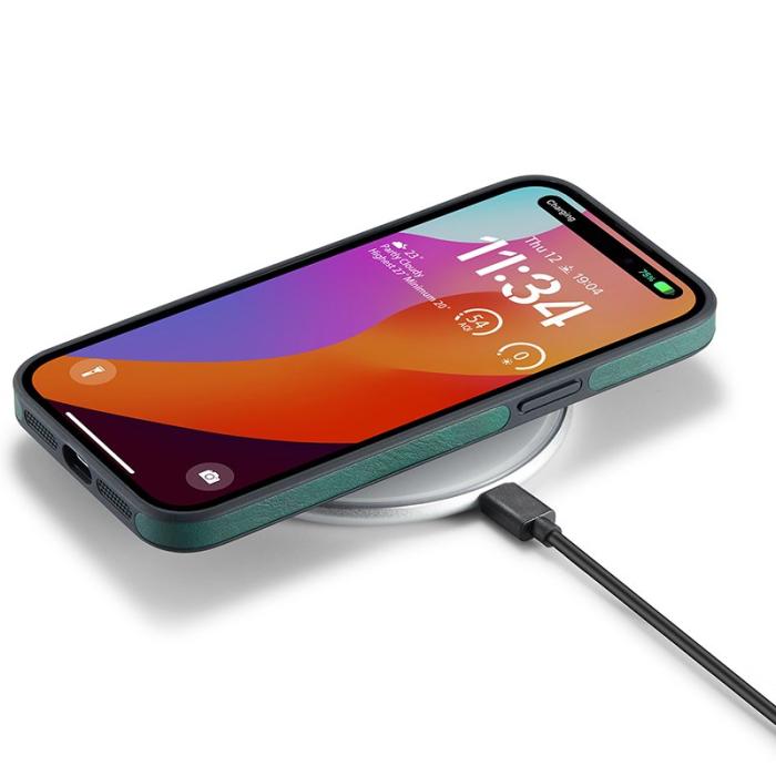 DG.MING - DG.MING iPhone 15 Plus Fodral Logo View Bakskal Grön