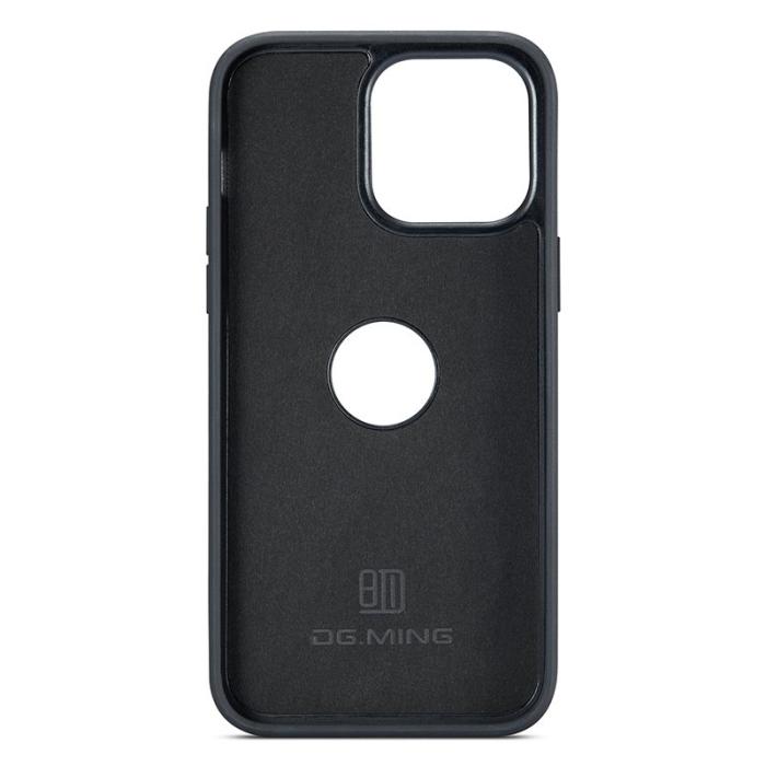 DG.MING - DG.MING iPhone 15 Plus Skal Logo View Bakskal PU Läder Svart