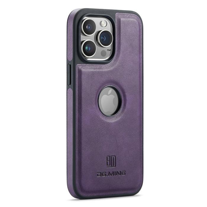 DG.MING - DG.MING iPhone 15 Plus Skal Logo View Lila PU Läder+PC+TPU