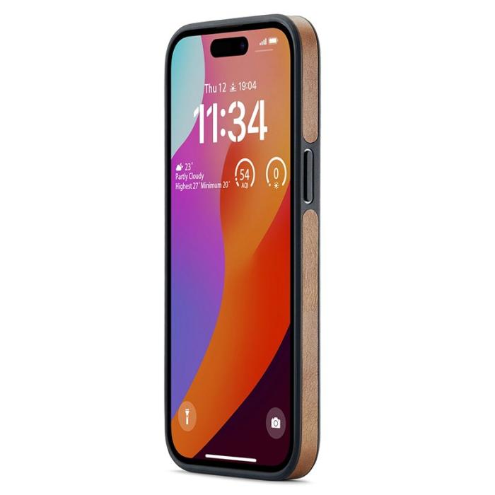 DG.MING - DG.MING iPhone 15 Pro Max Skal Logo View PU Läder - Brun