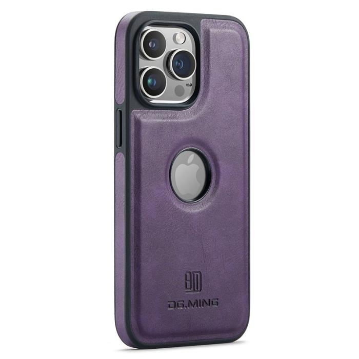 DG.MING - DG.MING iPhone 15 Skal Logo View Anti-Drop Lila