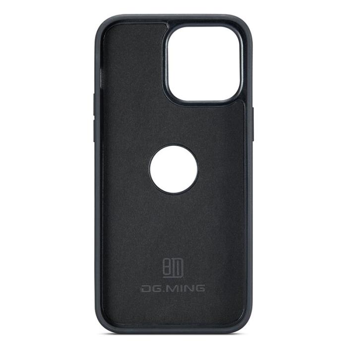 DG.MING - DG.MING iPhone 15 Skal Logo View Anti-Drop PU Läder - Brun