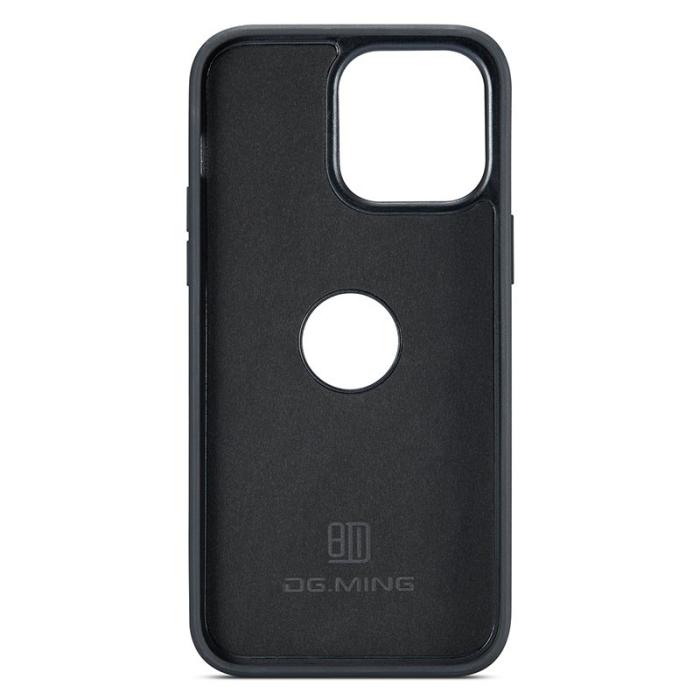 DG.MING - DG.MING iPhone 15 Skal Logo View Anti-Drop PU Läder - Kaffe