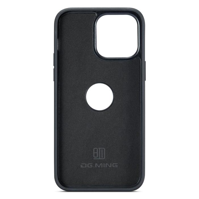 DG.MING - DG.MING iPhone 15 Skal Logo View Anti-Drop PU Läder - Svart