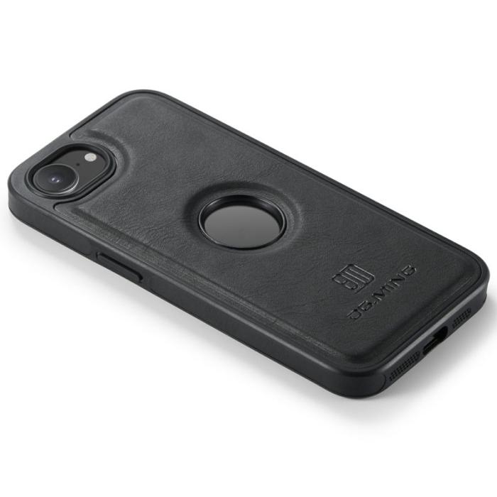 DG.MING - DG.MING iPhone 16e Skal Anti-Drop Läder Coated PC + TPU - Svart