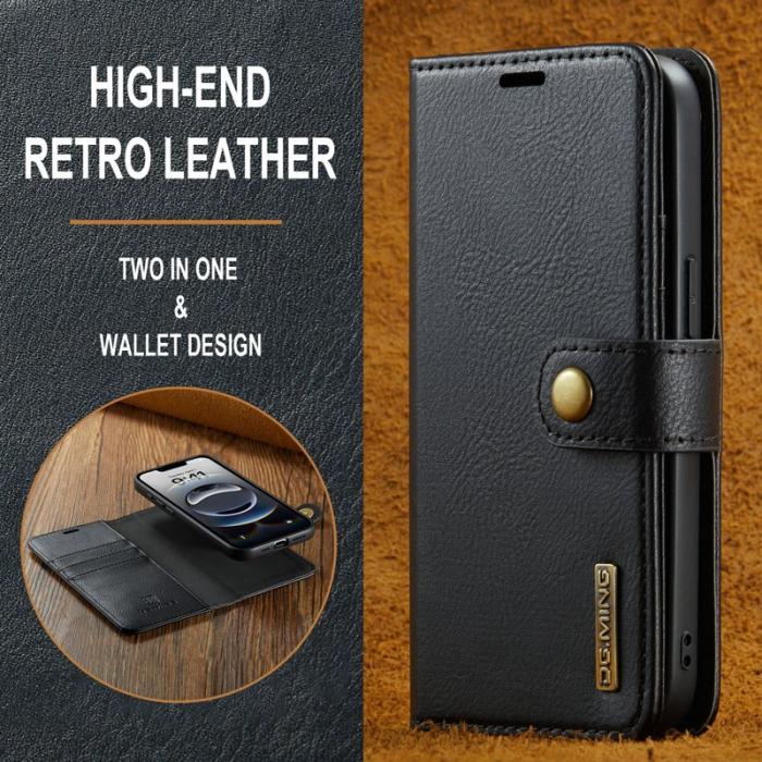 DG.MING - DG.MING iPhone 16e Skal Avtagbart Läderfodral - Svart