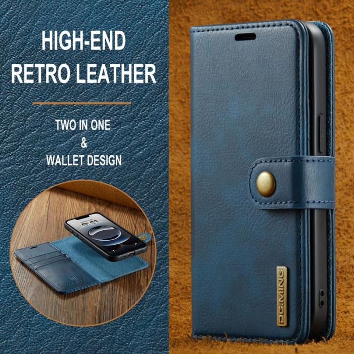 DG.MING - DG.MING iPhone 16e Skal Avtagbart Splitläder - Blå