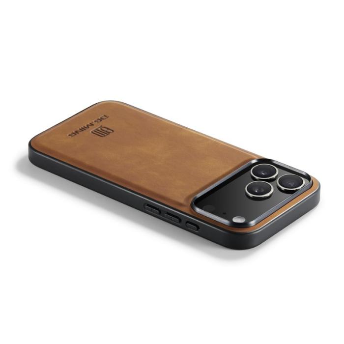 DG.MING - DG.MING iPhone 17 Pro Max Skal PU Läder Hybrid - Brun