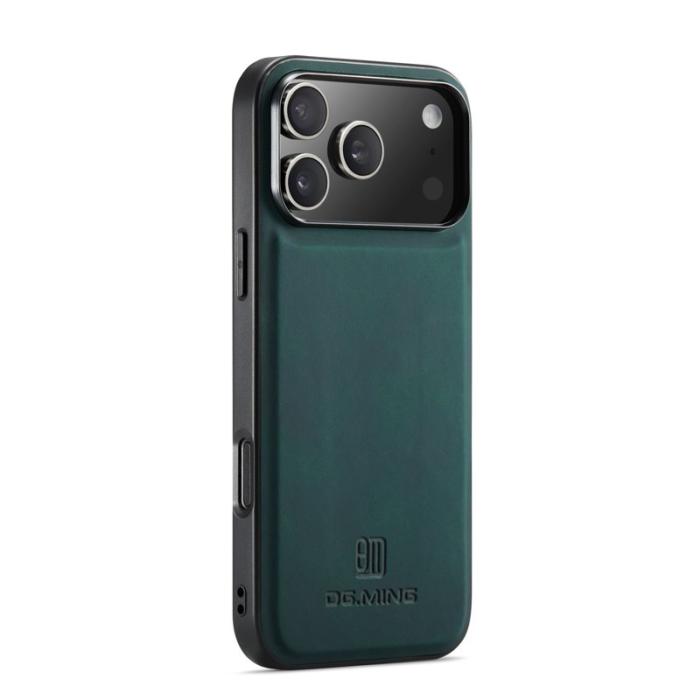 DG.MING - DG.MING iPhone 17 Pro Skal PU Läder PC + TPU Hybrid Grön