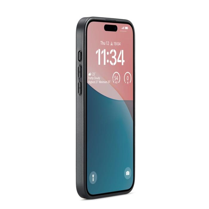 DG.MING - DG.MING iPhone 17 Skal PU Läder Hybrid Röd