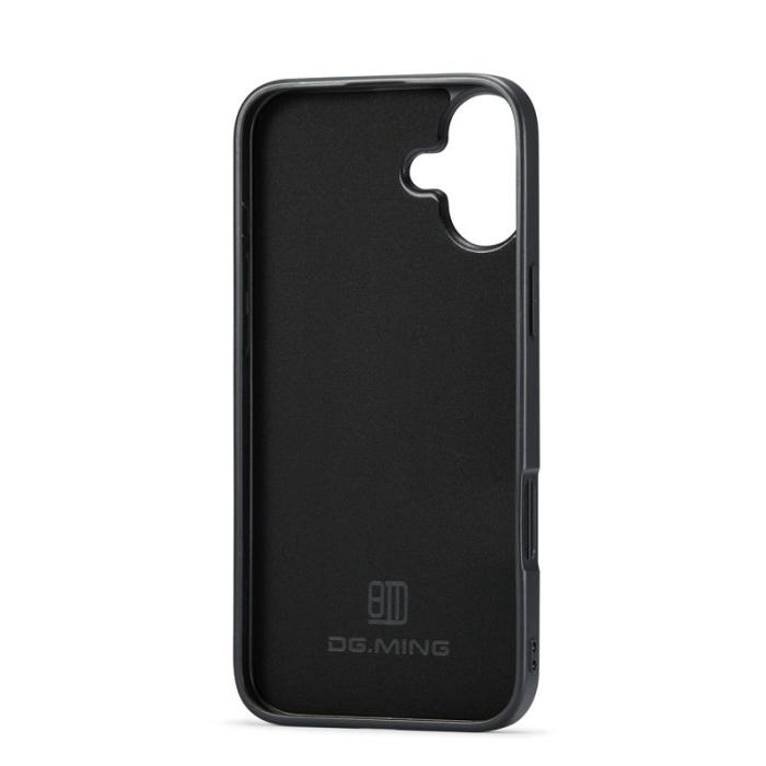 DG.MING - DG.MING iPhone 17 Skal PU Läder PC + TPU Hybrid - Svart