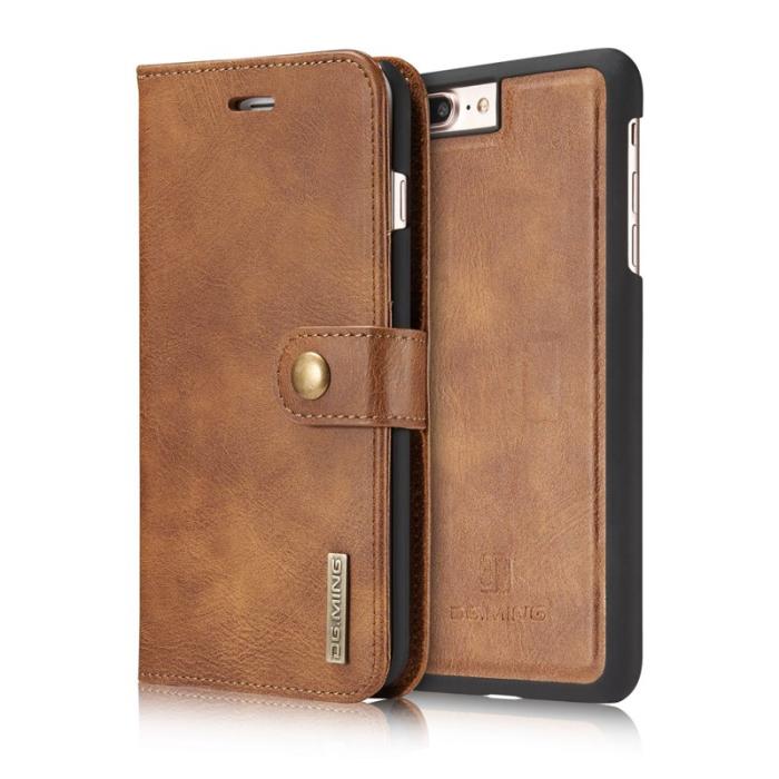 DG.MING - DG.MING iPhone 7 Plus Fodral i Split Läder och PC - Brun