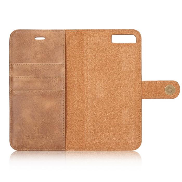 DG.MING - DG.MING iPhone 7 Plus Fodral i Split Läder och PC - Brun