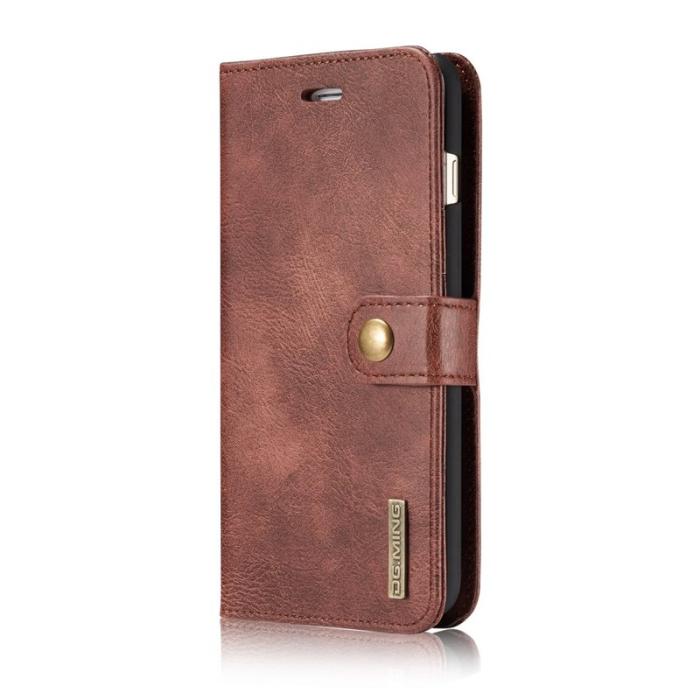 DG.MING - DG.MING iPhone 7 Plus Plånboksfodral i Splitleder - Röd