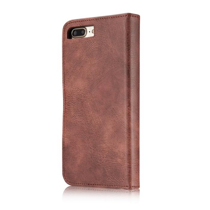 DG.MING - DG.MING iPhone 7 Plus Plånboksfodral i Splitleder - Röd