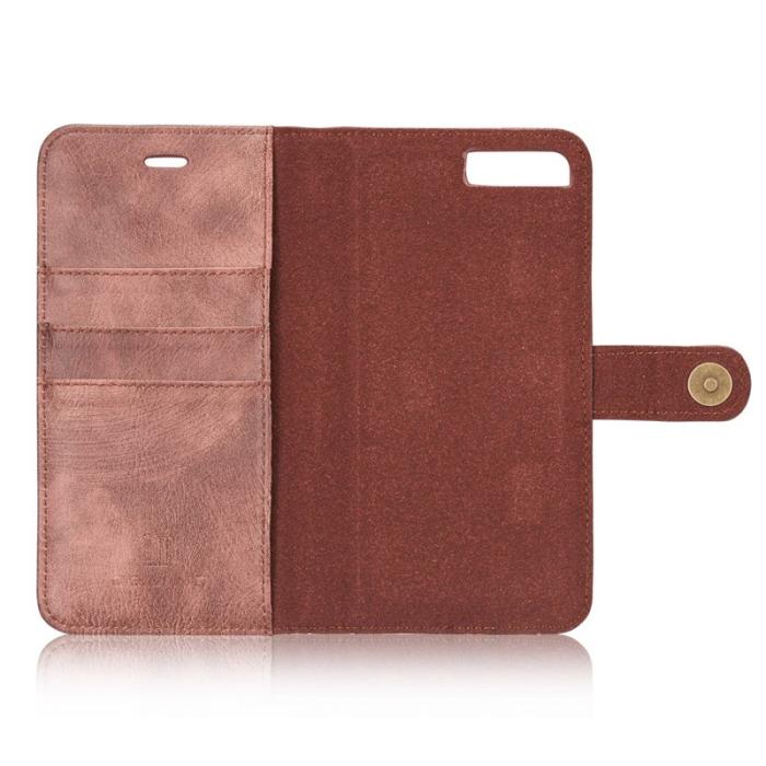 DG.MING - DG.MING iPhone 7 Plus Plånboksfodral i Splitleder - Röd