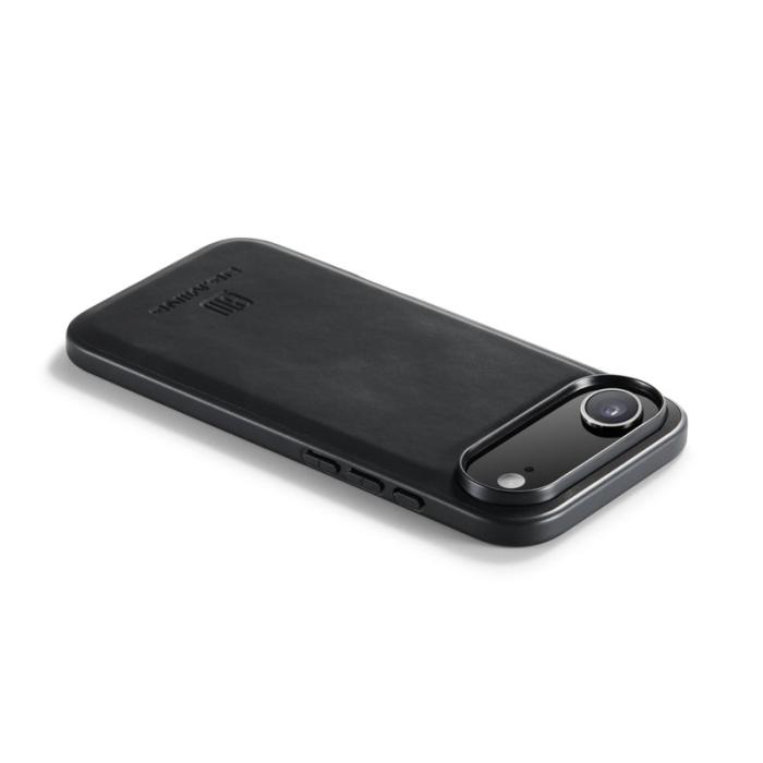 DG.MING - DG.MING iPhone Air Skal PU Läder Hybrid Fodral - Svart