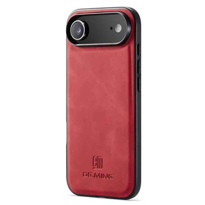DG.MING - DG.MING iPhone Air Skal PU Läder Hybrid Röd