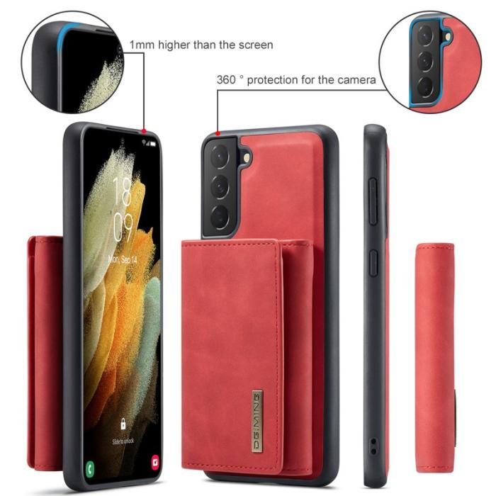 DG.MING - DG.MING M1 Fodral i läder TPU för Samsung Galaxy S21 5G - Röd