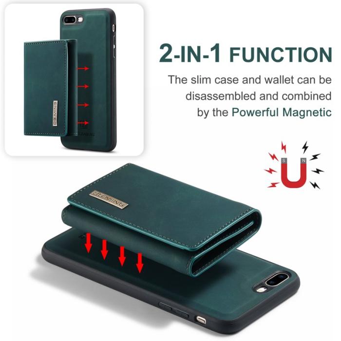 DG.MING - DG.MING M1 Kickstand Fodral i Läder för iPhone 7/8 Plus - Grön