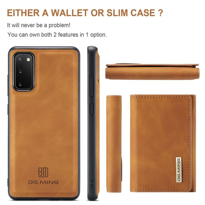 DG.MING - DG.MING M1 Series 2-in-1 Fodral med Magnet för Samsung S20 - Brun