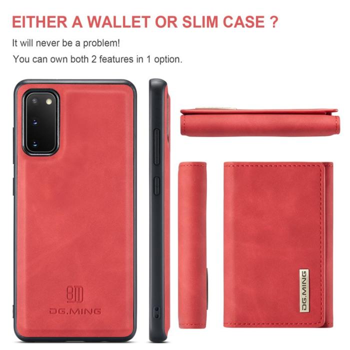 DG.MING - DG.MING M1 Series 2-in-1 Fodral med Magnet för Samsung S20 - Röd