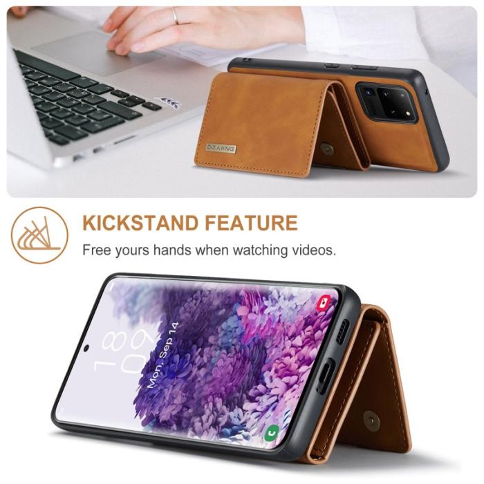 DG.MING - DG.MING M1 Series 2-in-1 Skal med Ställ för Galaxy S20 Ultra - Brun