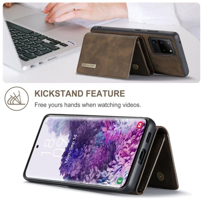 DG.MING - DG.MING M1 Series 2-in-1 Skal med Ställ för Galaxy S20 Ultra - Coffee