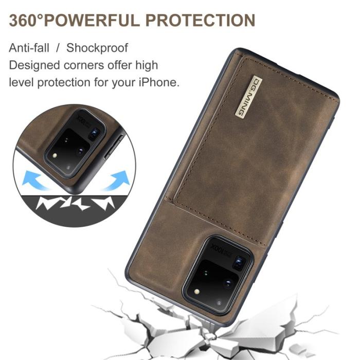 DG.MING - DG.MING M1 Series 2-in-1 Skal med Ställ för Galaxy S20 Ultra - Coffee