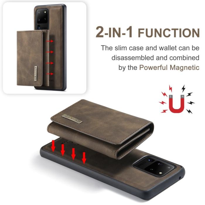 DG.MING - DG.MING M1 Series 2-in-1 Skal med Ställ för Galaxy S20 Ultra - Coffee