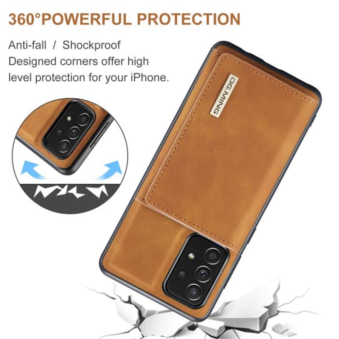 DG.MING - DG.MING M1 Series Fodral med Ställ för Samsung Galaxy A52 - Brun