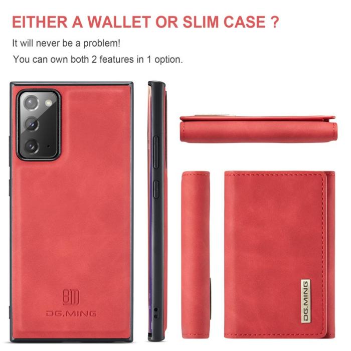 DG.MING - DG.MING M1 Series Fodral med Ställ för Samsung Galaxy Note20 - Röd