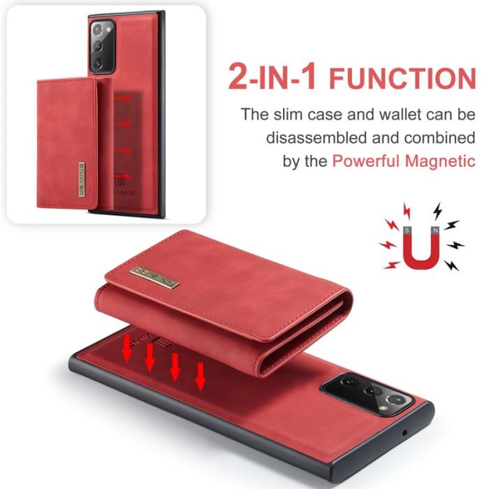 DG.MING - DG.MING M1 Series Fodral med Ställ för Samsung Galaxy Note20 - Röd