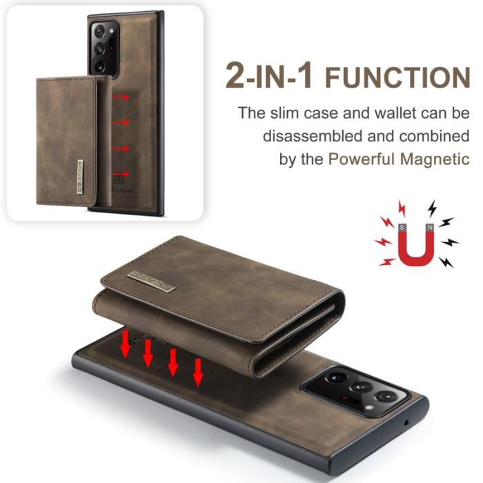 DG.MING - DG.MING M1 Series Fodral med Ställ för Samsung Galaxy Note20 Ultra - Coffee