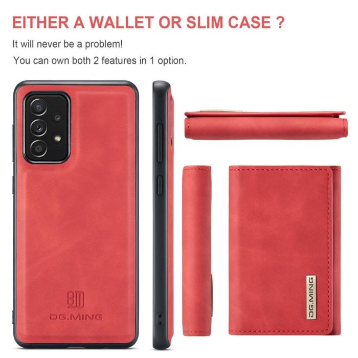 DG.MING - DG.MING M1 Series Fodral med Ställ och Magnetplånbok - Röd