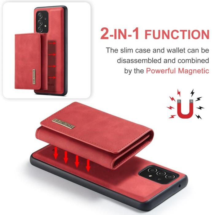 DG.MING - DG.MING M1 Series Fodral med Ställ och Magnetplånbok - Röd