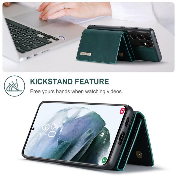DG.MING - DG.MING M1 Series Fodral med Ställning för Samsung Galaxy S21 Ultra - Grön