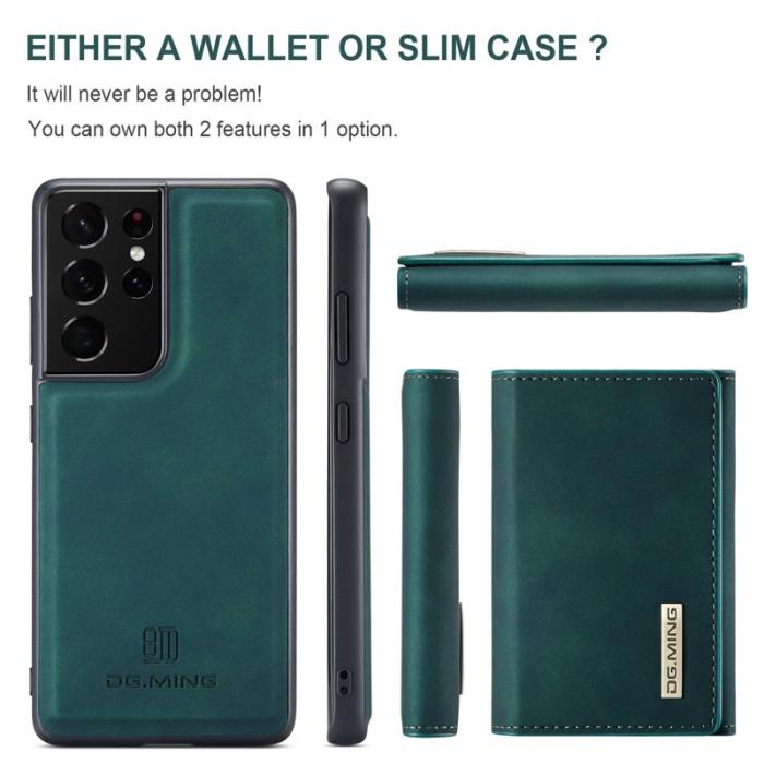 DG.MING - DG.MING M1 Series Fodral med Ställning för Samsung Galaxy S21 Ultra - Grön