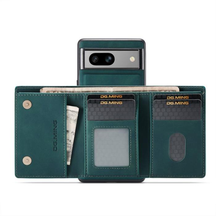 DG.MING - DG.MING M1 Series Google Pixel 8a Skal Kickstand Läder Grön