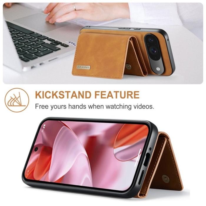 DG.MING - DG.MING M1 Series Google Pixel 9 Pro Skal Kickstand Brun