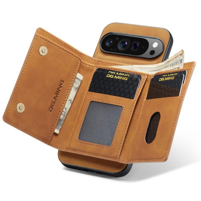 DG.MING - DG.MING M1 Series Google Pixel 9 Pro XL Skal Kickstand Brun