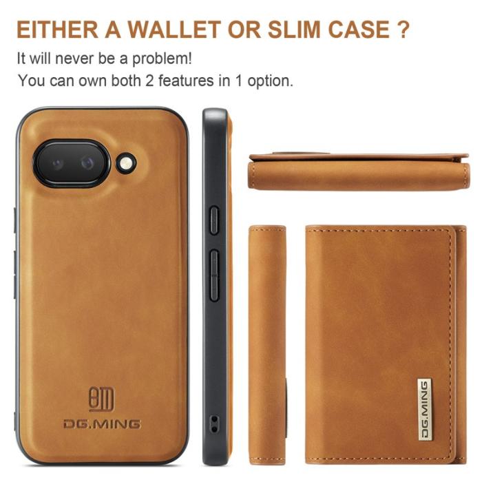 DG.MING - DG.MING M1 Series Google Pixel 9a Skal Kickstand PU - Brun