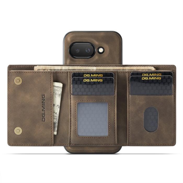DG.MING - DG.MING M1 Series Google Pixel 9a Skal Kickstand PU - Coffee