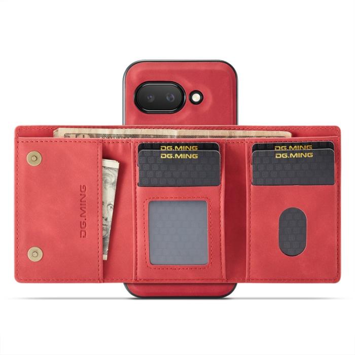 DG.MING - DG.MING M1 Series Google Pixel 9a Skal Kickstand PU Röd
