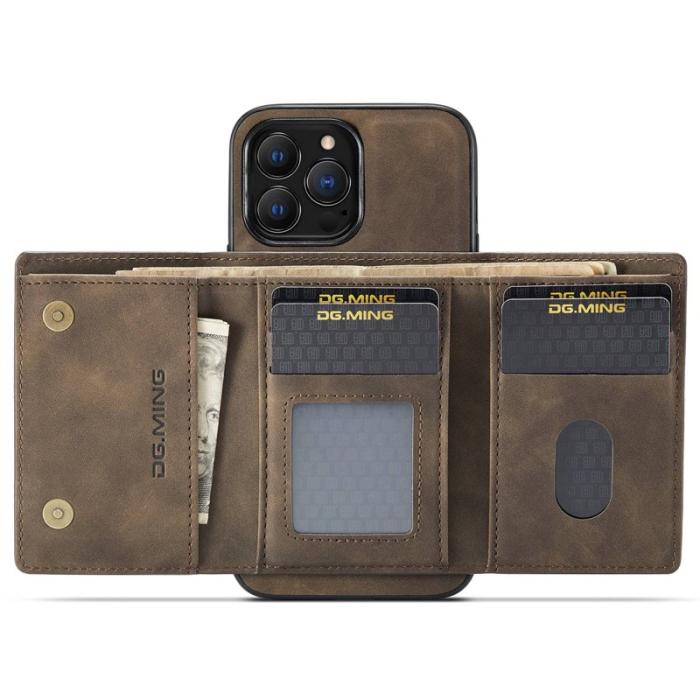 DG.MING - DG.MING M1 Series iPhone 14 Pro Max Skal 2-i-1 Kaffe