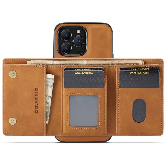 DG.MING - DG.MING M1 Series iPhone 15 Pro Max Skal med Kickstand - Brun