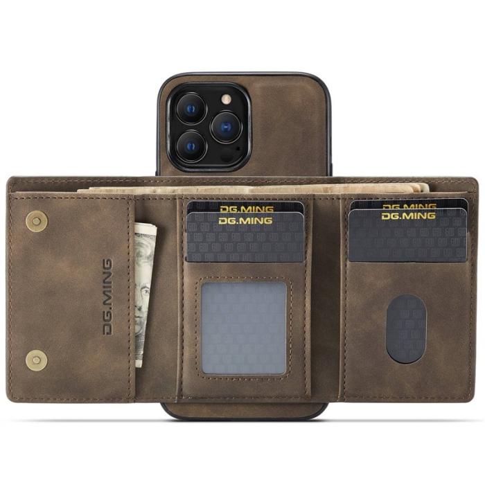 DG.MING - DG.MING M1 Series iPhone 15 Pro Skal Magnetiskt Fodral Kaffe