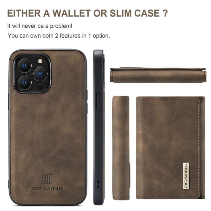 DG.MING - DG.MING M1 Series iPhone 15 Pro Skal Magnetiskt Fodral Kaffe